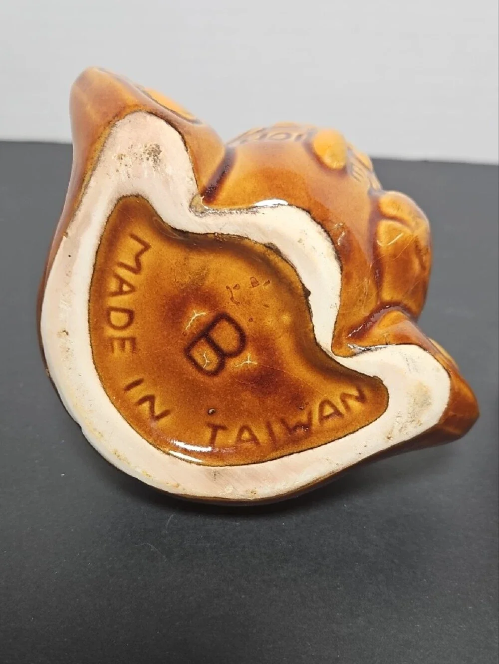 Vintage Brown Ceramic Honey Bear Jar